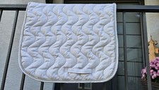 Schabracke Satteldecke Turnier Decke VS Vielseitigkeit weiss Kordel silber