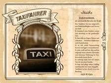 Holzschild 30x40 cm Taxifahrer