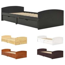 Kiefer Bettgestell 2 Schubladen 90x200cm Holzbett Bett mehrere Auswahl vidaXL