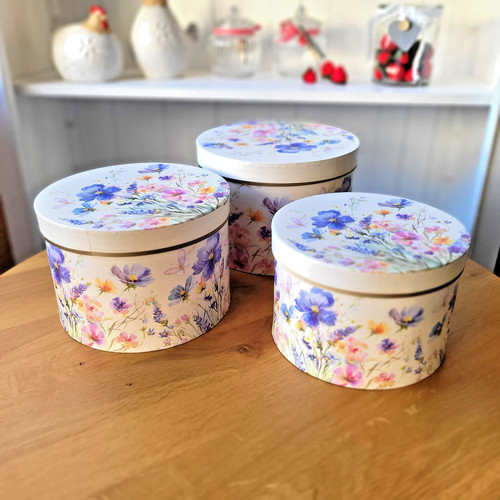 3er set geschenk karton rund - geschenk,