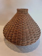 Vintage Boho Hängelampenschirm, geflochten, E27, 31x40 cm, Wohnzimmer/Schlafzimm