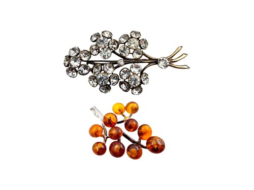 Vintage brosche set strass - vintage, &