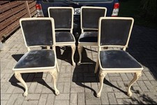 4 Stühle mit Löwenfüßen und Ornamenten - Chippendale - Shabby Chic