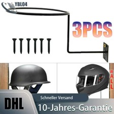 3PCS Helm Halterung Wand Wandhalterung Helmhalter Fahrradhelm Huthalter Schwarz