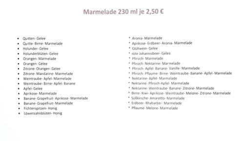 Marmeladen und gelee - und, gelee's