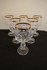 Bohemia Weingläser Goldrand 6
