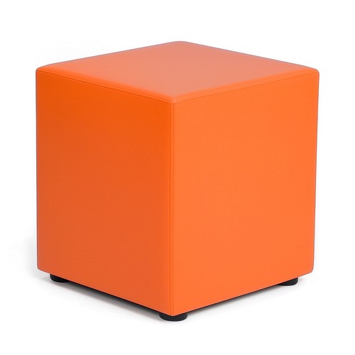 Sitzwürfel kunstleder orange - kunstleder,