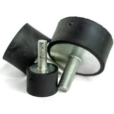 Gummipuffer Typ 2 AG/IG Schwingungsdämpfer Silentblock Gummi Metall 55° Shore A