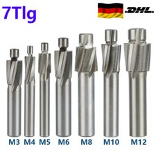 Flachsenker Satz HSS Senker Zapfensenker Kegelsenker M3-M12 Kopfsenker 7 tlg