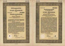 Mannheim Stadtanleihe 1927