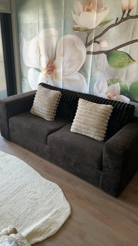 Plush fabric upholstered 7ft - plush,