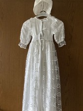 Baby Taufkleid mit Haube Weiß, Home Made, Einzelstück, 1x Gebraucht/Privat