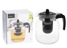 Glaskanne mit Teesieb Brüher