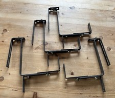 4 Stück Balkon Halterungen Pflanzkästen Metall Verstellbar 