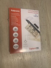 Fellowes Laminierfolientaschen A4 125 Mikron 100 Stück transparent Hochglanz NEU