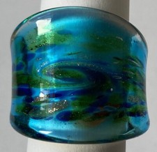 Unikat - Glasring Aquamarine