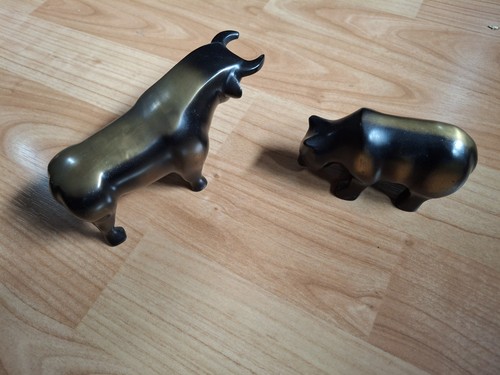 Bulle und bär bronze - bulle, bär,