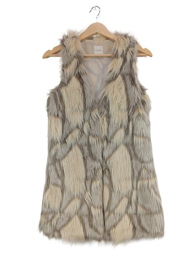 Cream kunstfellweste damen - cream,