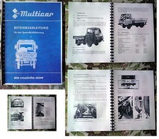 Betriebsanleitung Multicar 25 M25 IFA  viele Varianten!