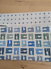 Blau/grün Nähmaschinen Stoff