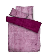 MONT CHALET Wendebettwäsche Fellimitat Cord-Optik Chinchilla ca. 155 x 220 cm