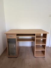 PC Schreibtisch Computertisch Buche Optik 115cm