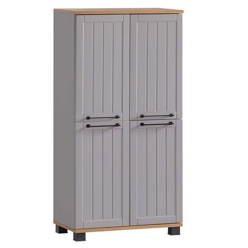 Highboard platingrau eiche - platingrau-eiche,
