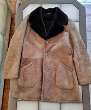 Herren Wildledermantel Gr. 50 m. Echtes Lammfellfutter