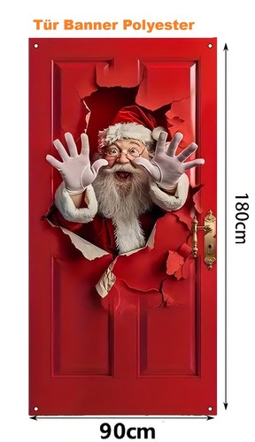 Weihnachtsmann durch tür - durch,