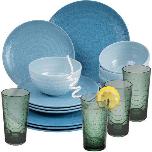 Melamin geschirr set - geschirr, blau