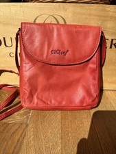 Tillberg Leder Tasche, Rot, 18x20cm