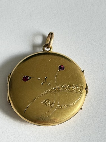 Jugendstil medaillon messing - jugendstil,