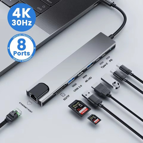 Usb hub 1 adapter - adapter, 4k