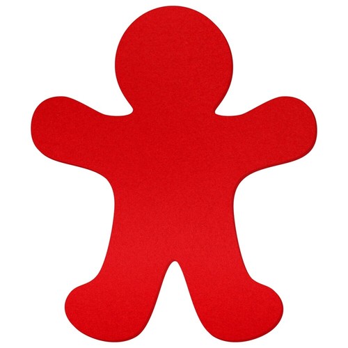 Roter filz lebkuchenmann - roter,