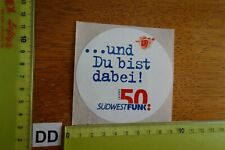 Alter Aufkleber TV Radio Sat Sender SDR RFW SWF Südfunk Südwest Stuttgart (AV)