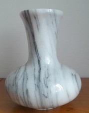 NEUE Marmor-Vase weiss-grau