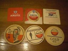 Bierdeckel -alt- Brauerei Bier Amstel Amsterdam Niederlande 6 verschiedene