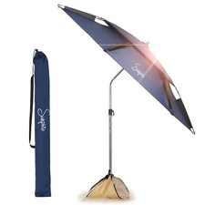 Sonnenschirm Strand 220 cm Windfest Stabil Strandschirm Groß Klein Leicht für...