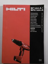 Bediehnungsanleitung HILTI SF SFH 144-AAkku Schrauber Heft Daten Bedienung