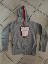 Cleptomanicx Damen Kapuzenpullover Hoodie embroidery Toastie Grau Gr.M 