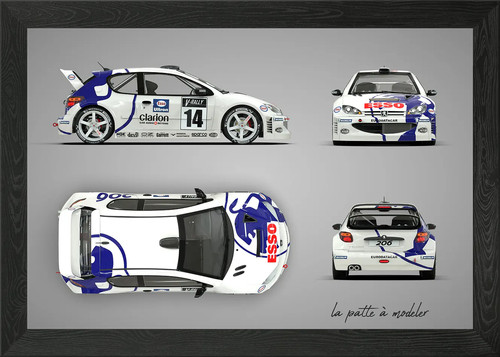Peugeot 206 wrc gerahmtes - 206,