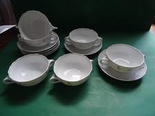 Hutschenreuther Maria Theresia Schloß Bentheim Suppentasse 2 teilig  6 Stück