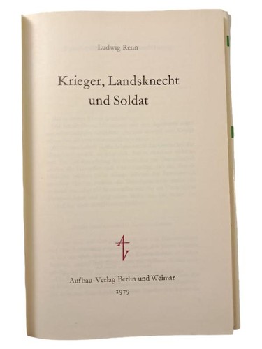 Ludwig renn krieger - ludwig, renn: