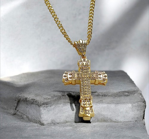 Kette xxl anhänger kreuz - kette,