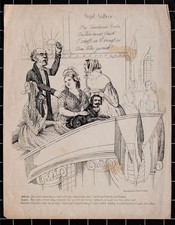 Karikatur politisch Gesellschaftskritik In der Orgel Galerie Lithografie 1848