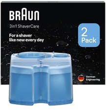 2er Pack Reinigungskartuschen CCR Clean&Renew zu Braun Rasierer Series 3,5,7,9