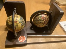2 Buchstützen  Globus Vintage