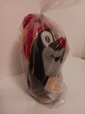 Der kleine Maulwurf mit Mütze rot-gelb, 25 cm, NEU, Kuscheltier, Edition Trötsch