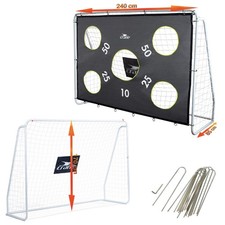 Crane Sports Fußballtor Torwand Fußball Tor mit Netz  2,40m x 1,70m x 0,85m