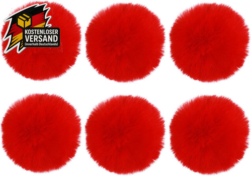 Stück 7cm bommel rot - stück,